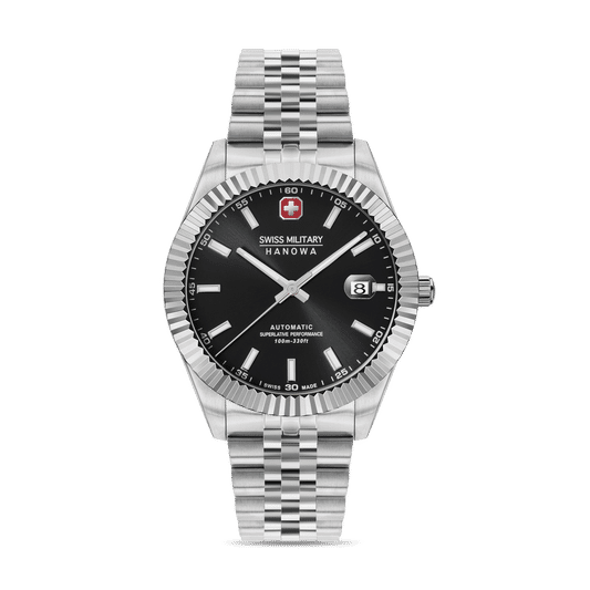 Swiss Military Hanowa Diligenter SMWGL0002101 Herrenuhr Silber • Automatikwerk Soprod P024 • Saphirglas