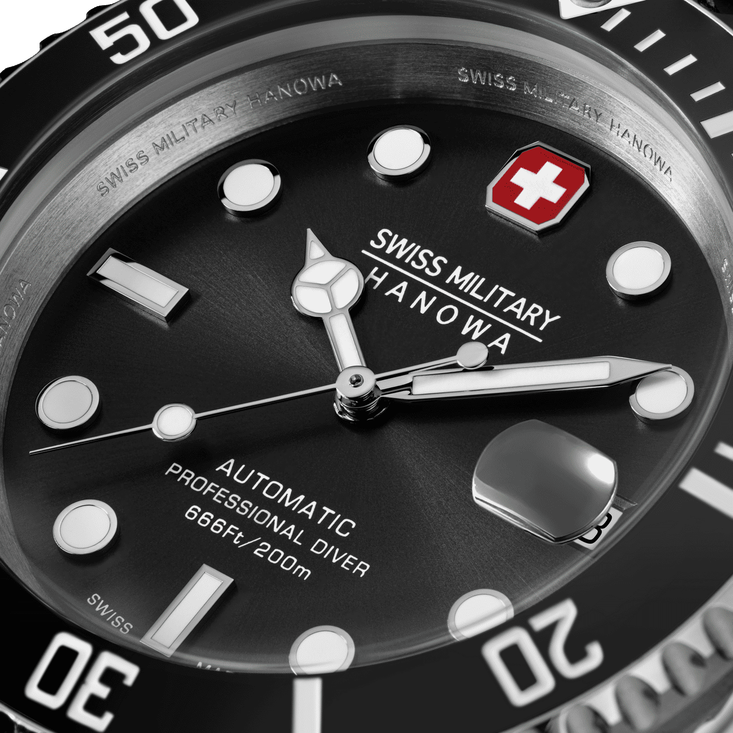 Swiss Military Hanowa Sealord SMWGL0006301 Herrenuhr Schwarz • Automatikwerk Soprod P024 • 20 ATM Wasserdicht, Bild 4