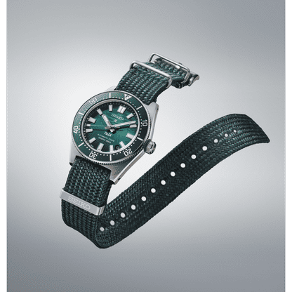 SEIKO Prospex herrur med grön urtavla och mörkgrönt textilband