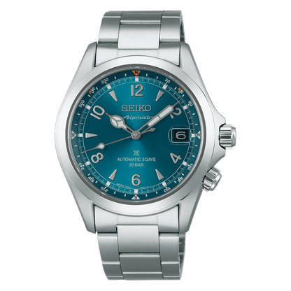 Seiko Prospex herrur med turkos urtavla och armband i rostfritt stål