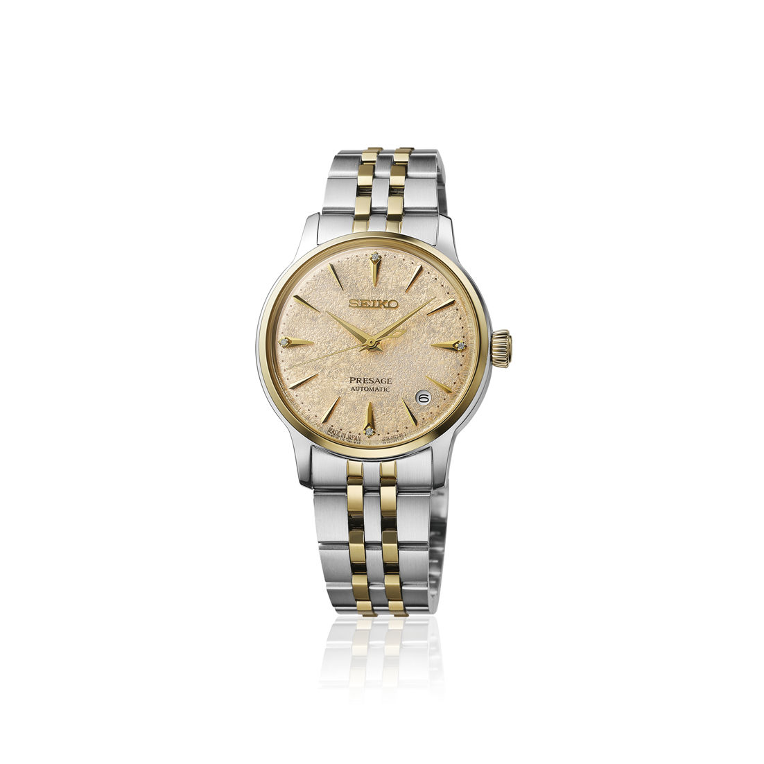 Seiko SRPL64J1 Damen Presage Cocktail Time Frozen Banana Automatik • Automatikwerk mit Handaufzug • Diamant-Zifferblatt