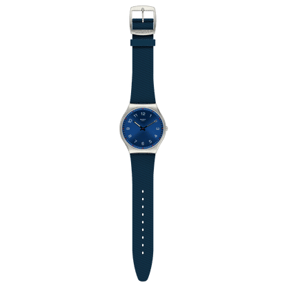 Swatch New Skin Irony SS07S102 Skinnavy Armbanduhr Dunkelblau • Ultradünn • Swatch Glow Zeiger, Bild 5