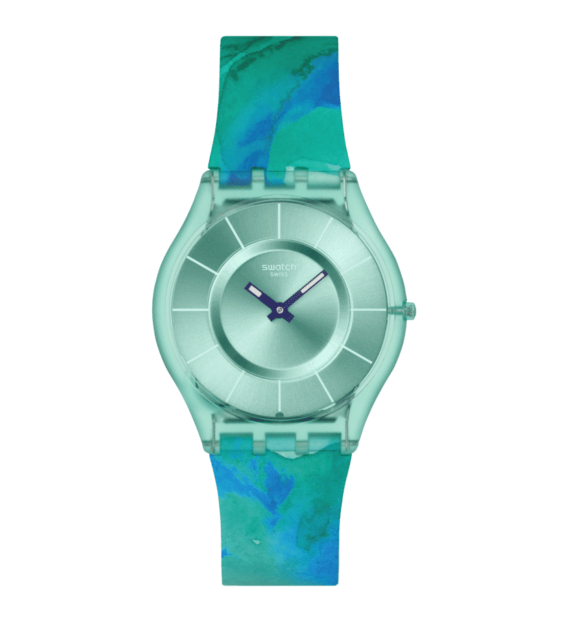 Swatch Skin SS08G111 Paradise Mist Damenuhr • Ultraflaches Design • Kollektion Painted Paradise