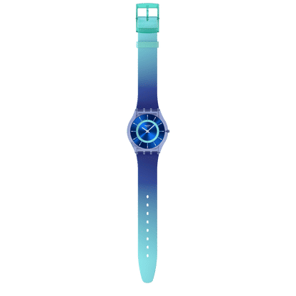 Swatch Skin SS08I100 Jammy Grape Dream Damen Armbanduhr Hellblau • Ultra-Slim-Gehäuse aus Biokunststoff • Biosourced-Glas