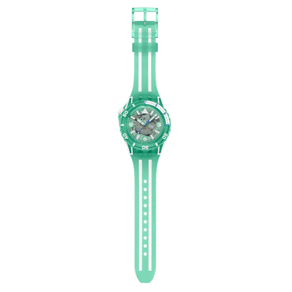 Swatch Scubaqua SSCU09L100 Medusae Damenuhr Türkis • Bioceramic & Biosourced • Leuchtzifferblatt, Bild 4
