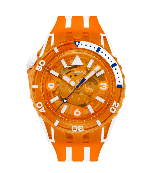 Swatch Scubaqua SSCU09O100 Armbanduhr Pacific Sea Nettle • Bioceramic-Gehäuse • Taucheruhr