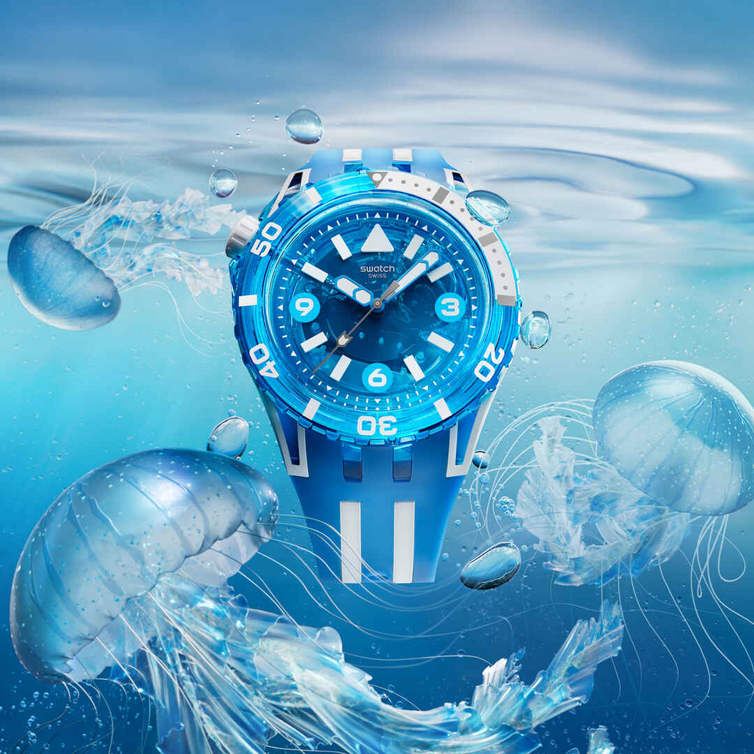 Swatch Scubaqua SSCU09S100 Armbanduhr Blau • Bioceramic-Gehäuse • Leuchtende Zeiger & Indizes, Bild 8