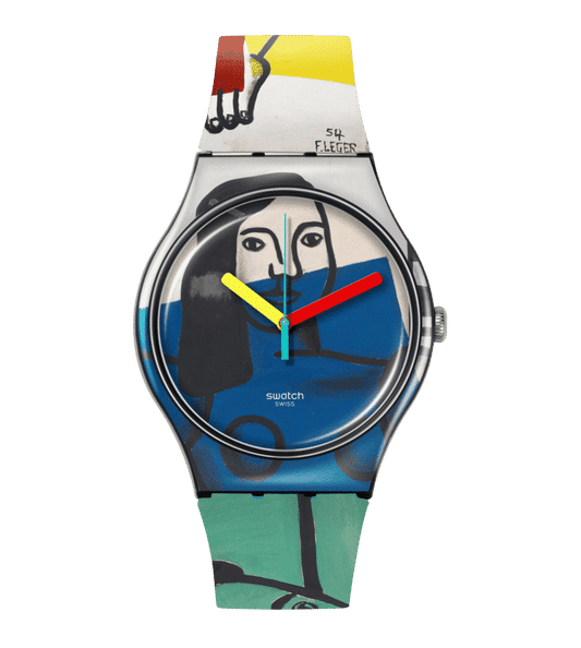 Swatch Originals Large SUOZ363 Armbanduhr Schwarz • Swatch x Tate Gallery Collection • Künstler-Zifferblatt