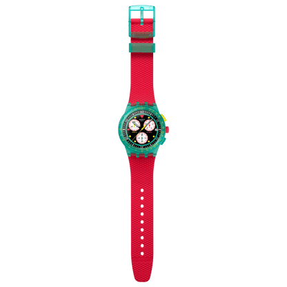 Swatch Neon Emerald Chrono SUSG409 Herren • Transparentes Grün • Leuchtzeiger & Tachymeter, Bild 4