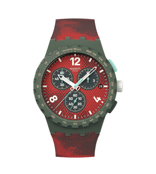 Swatch New Chrono Plastic SUSG410 Crimsonfoliage Armbanduhr • Quarzwerk • Chrono-Design