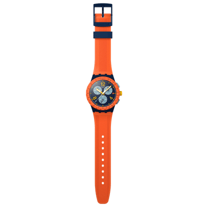 Swatch CAMO FLASH SUSI400 Herren Armbanduhr Dunkelblau • Chronograph mit Leuchtzeiger • Datumsanzeige bei 3 Uhr, Bild 4