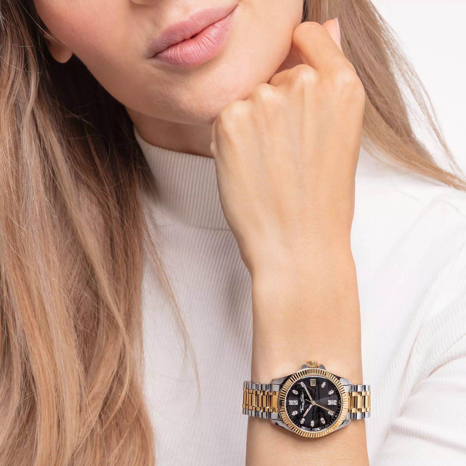 Thomas Sabo WA0370-291-203 Damen Armbanduhr Bicolor • Zirkonia-Steinbesatz • Mineralglas mit Saphirbeschichtung, Bild 4