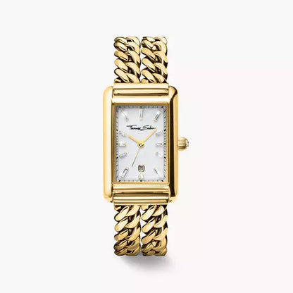 Thomas Sabo WA0429-291-207 Damenuhr Goldfarben • Saphirbeschichtetes Mineralglas • Datumsanzeige