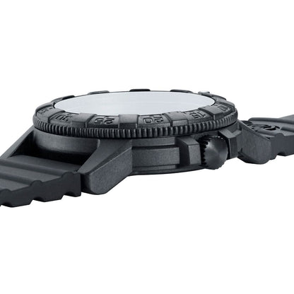 Herrklocka, sidovy med stiftspänne på svart gummiarmband