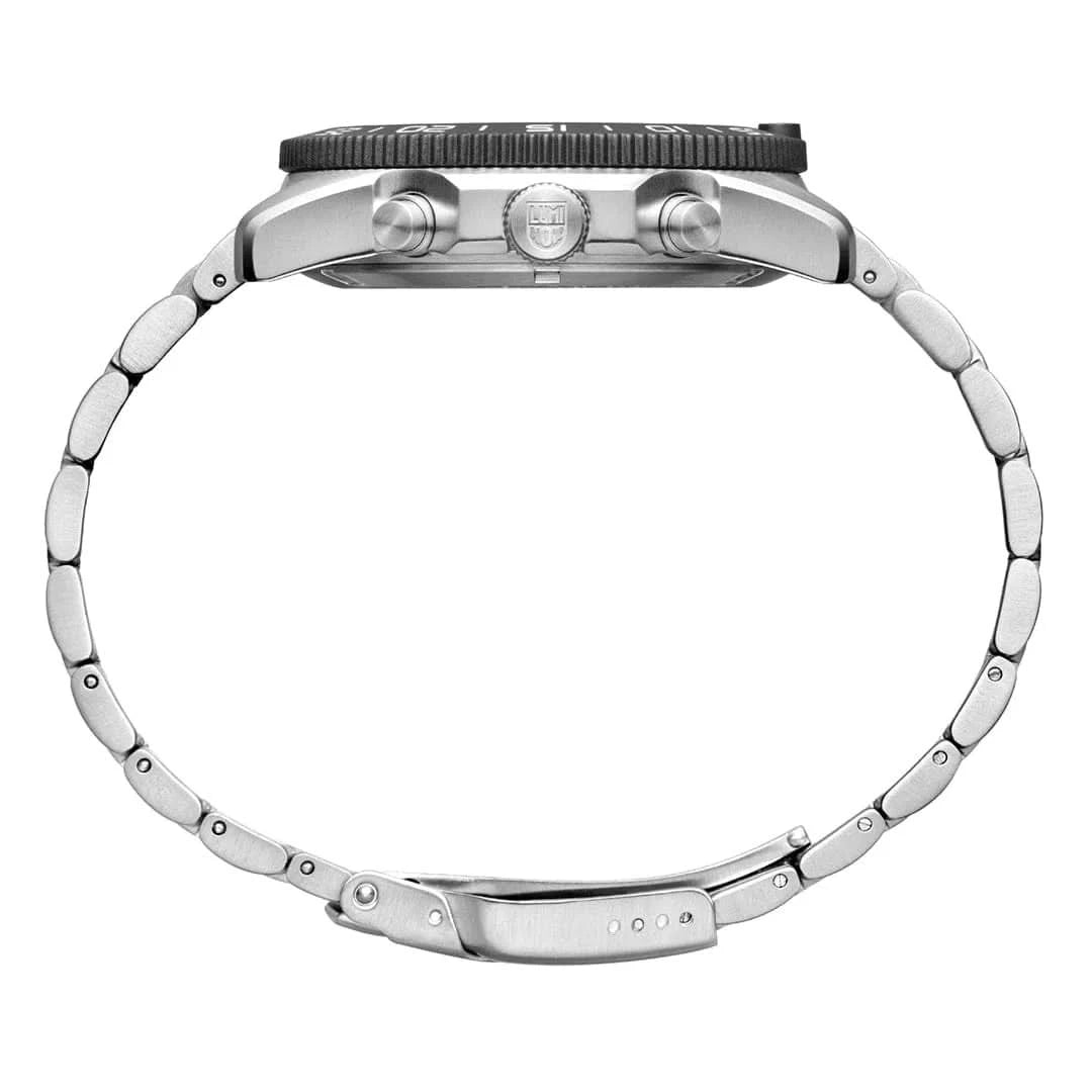 Herrarnas kronografklocka med armband och spänne i rostfritt stål