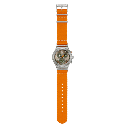 Swatch Irony Chrono New YVS101 Herren Armbanduhr Hellbraun • Tachymeter-Lünette • Leuchtzeiger, Bild 4
