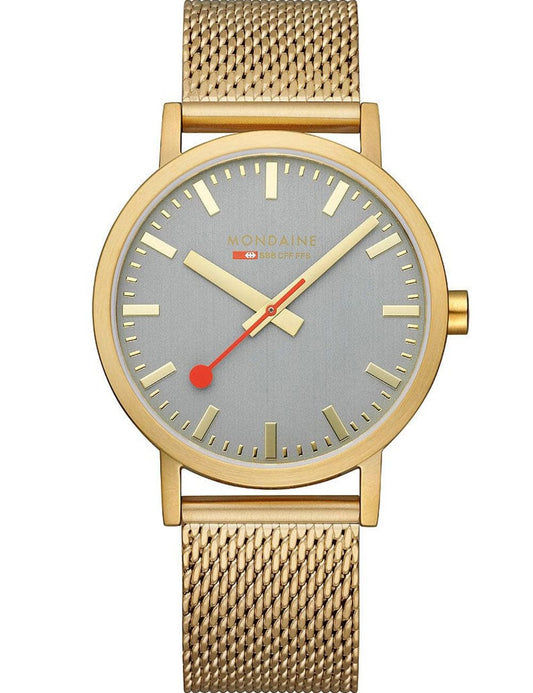 Mondaine Classic A660.30360.80SBM Herrenuhr Grau • Schweizer Quarzwerk • Mineralglas