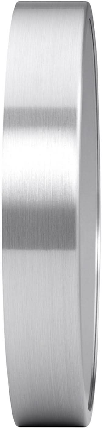 Väggklocka med borstad aluminiumyta i silverfärg, smal sidovy