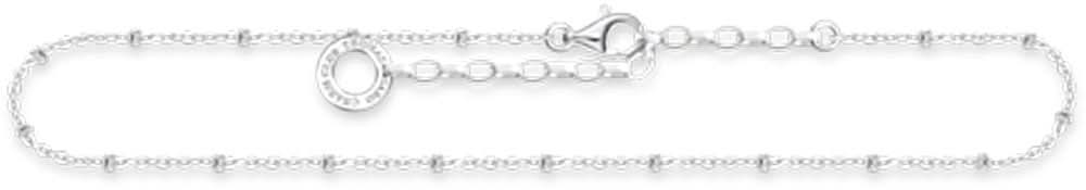 925 sterling silver anklet with round dot charms and lobster clasp