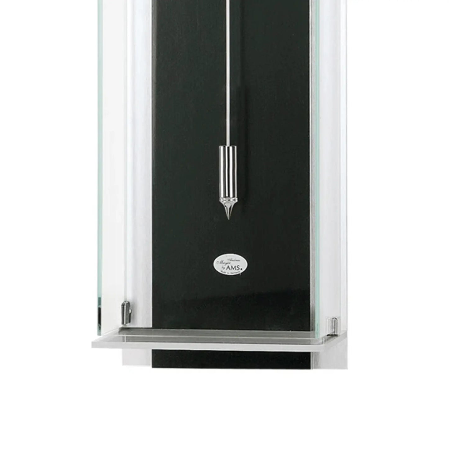 Zegar ścienny AMS z regulatorem linkowym R2722/11 czarny • 8-dniowy mechanizm • bicie godzin na dzwonku