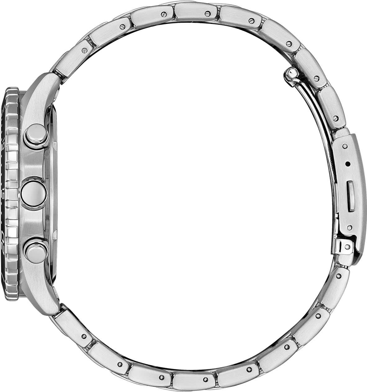 Citizen herrklocka: rostfritt stålboett med armbandslänkar, baksida