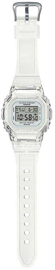 Casio Baby-G damklocka med transparent armband och digital rund display