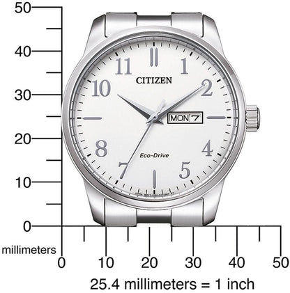 Citizen BM8550 klocka med silverfärgat hölje och vit urtavla