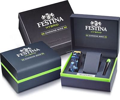 Herrklocka-förpackning med Festina-box och tillbehör i kartong