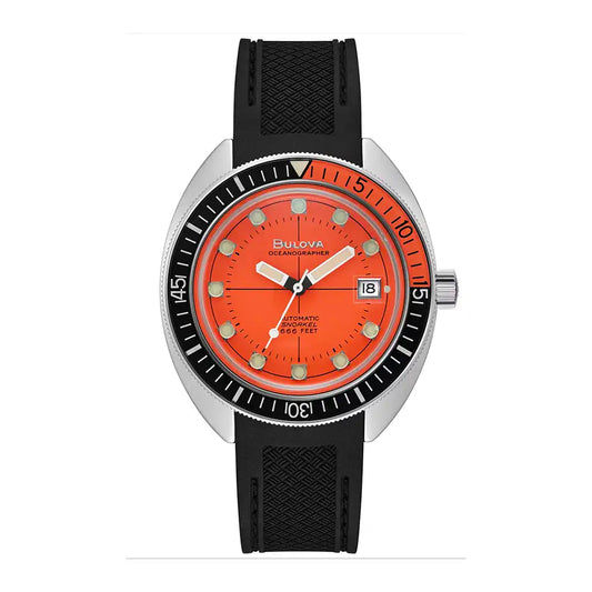 Bulova Devil Diver 96B350 Herren Armbanduhr Orange • Miyota Automatikwerk • Saphirglas Default Title