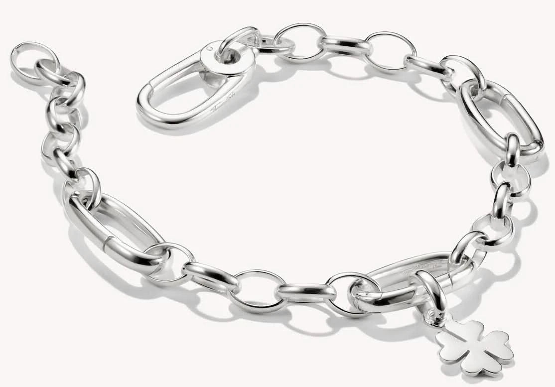 Thomas Sabo berlockarmband med silverfärgade metallänkar och hänge