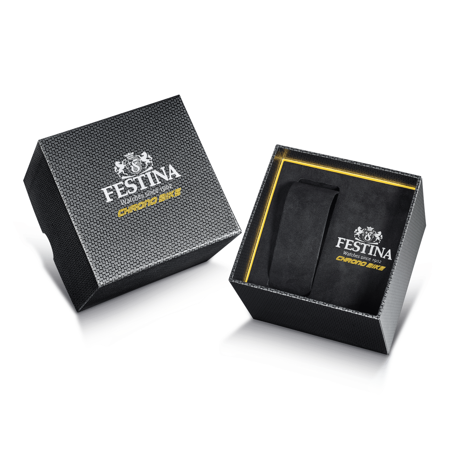 Festina klockboxset med svart klockpåse i kartong