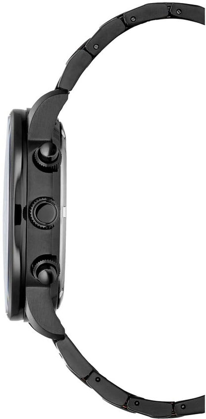 Citizen herrur med svart metallarmband, sidovy av boetten
