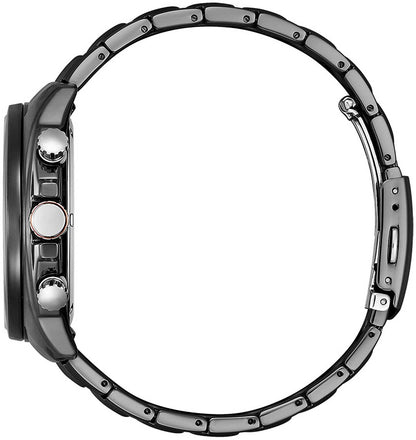 Citizen herrklocka med svart armband och boett synlig från sidan