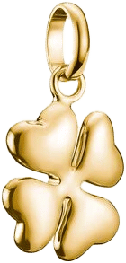 Thomas Sabo Charm-hänge med 3D lyckoklöver, guldfärgad förgylld