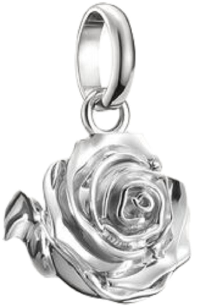 Silver charm med rosenknopp och ögla, Thomas Sabo