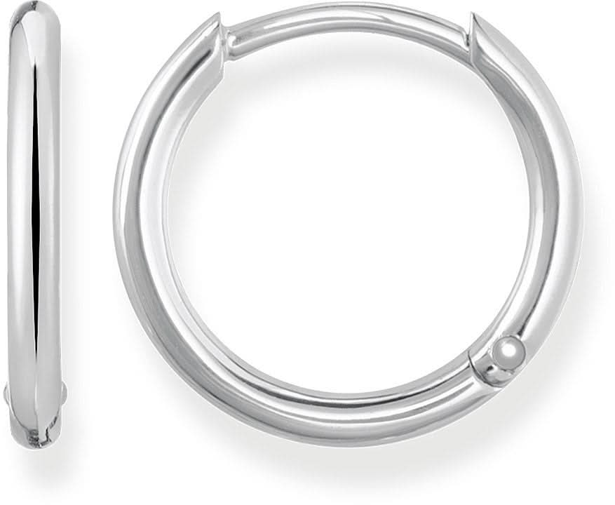 Små silverörhängen i 925 sterlingsilver, creoler med lås