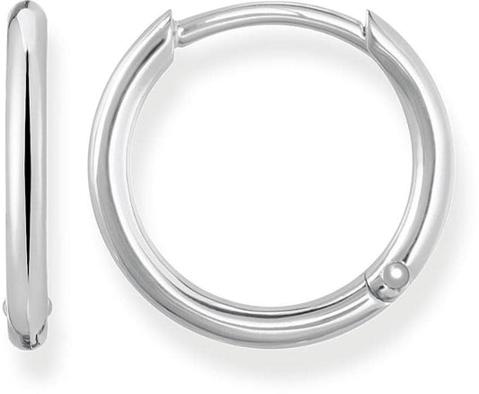 Små silverörhängen i 925 sterlingsilver, creoler med lås