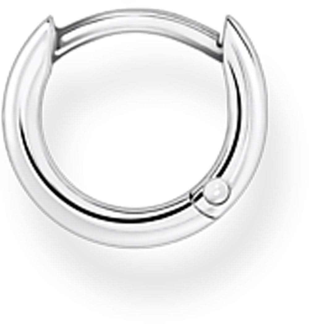 Klassisk creol i 925 sterlingsilver, rund ring med kulspärr