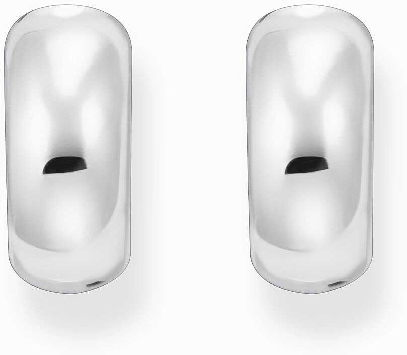 Silverfärgade creoler i chunky-modell, slät yta