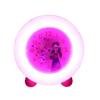 Barnväckarklocka med självlysande ring, rosa urtavla och figurmotiv