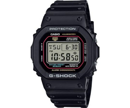 Casio G-Shock herrklocka med svart plastarmband och digital display