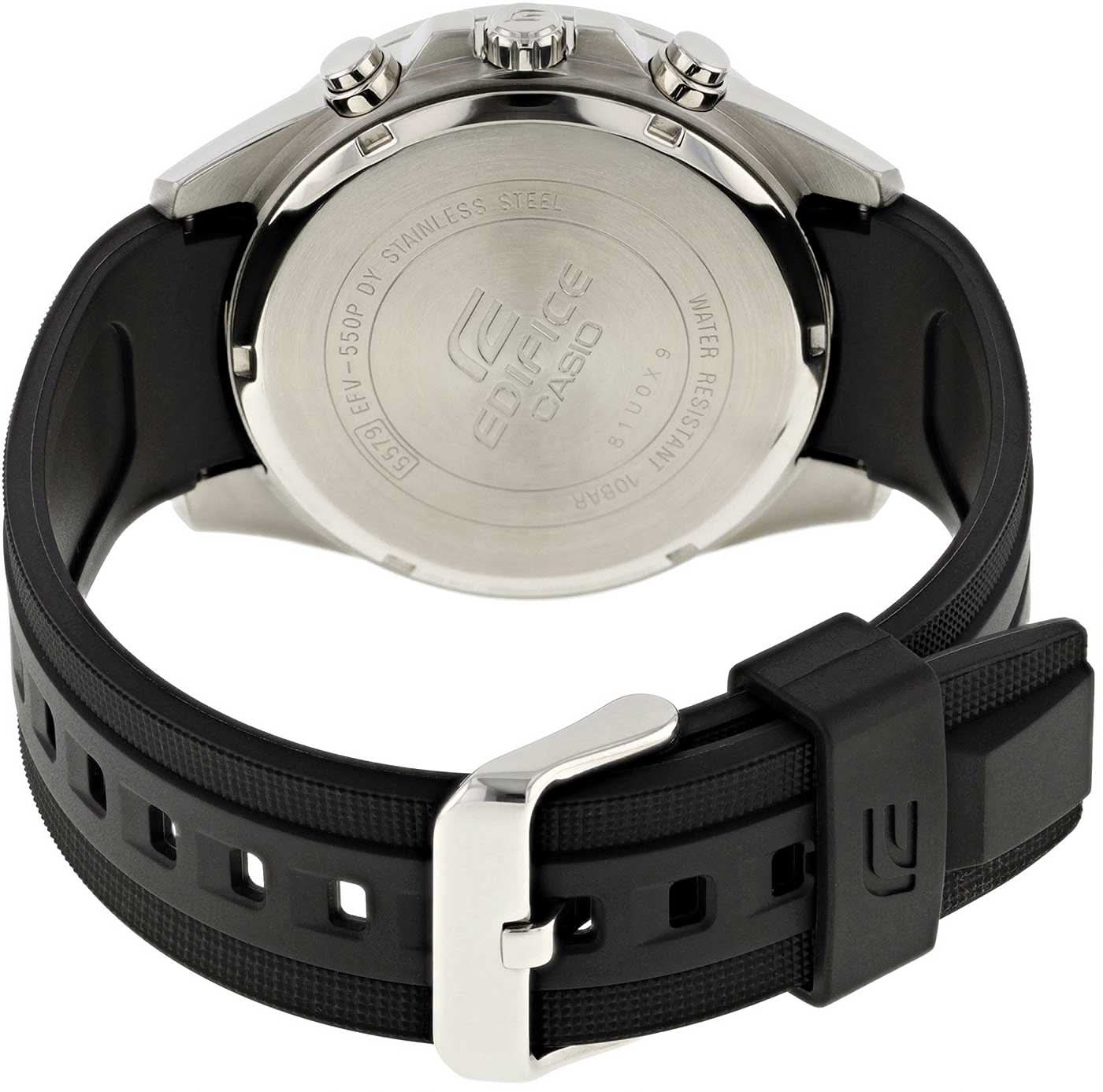 Armbandsur för herrar, baksida med boettlock i silver och svart armband
