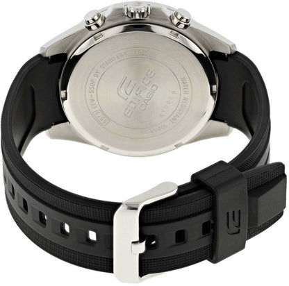 Armbandsur för herrar, baksida med boettlock i silver och svart armband