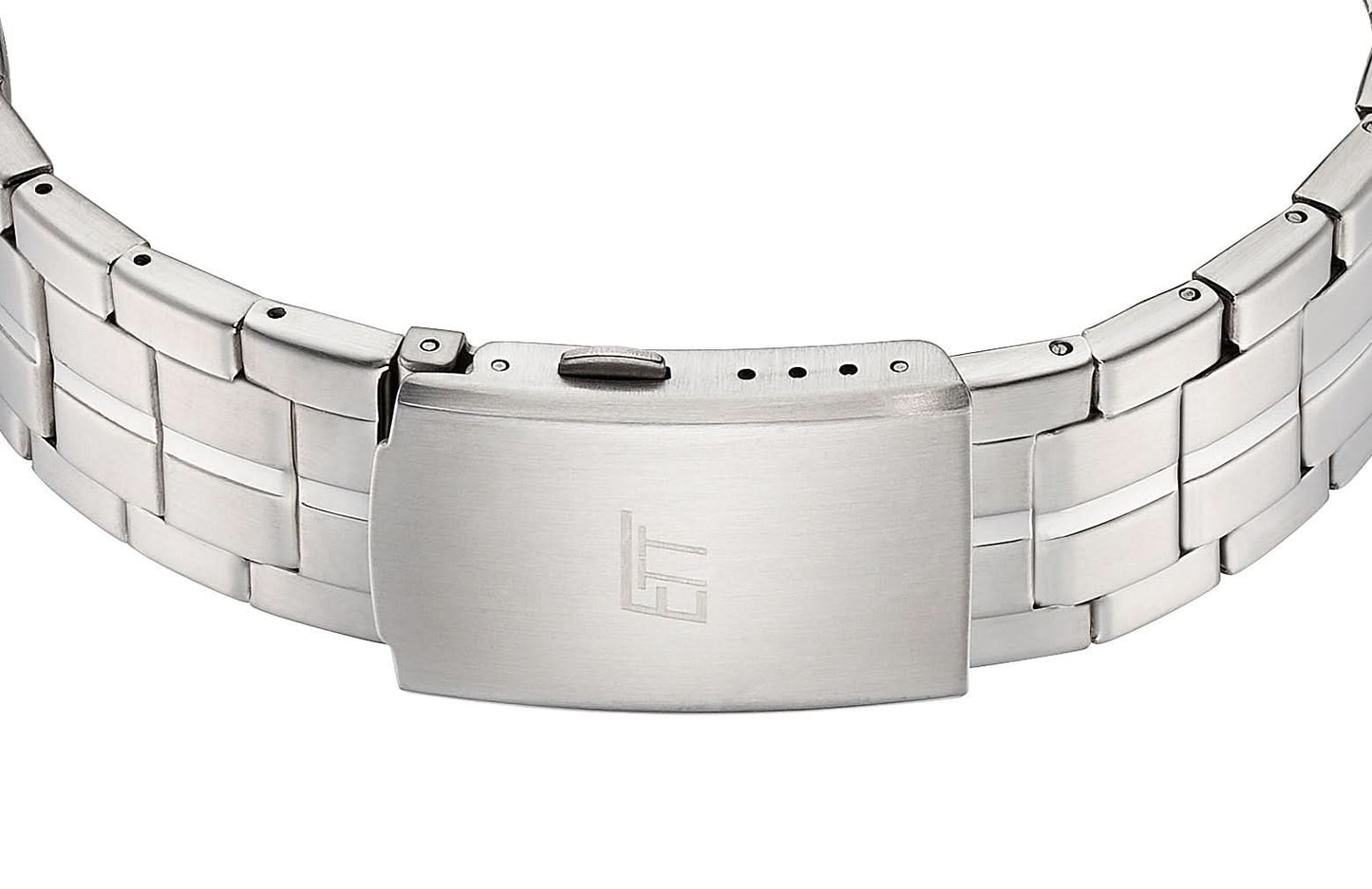 Metallarmband med spänne och bandhål för en herrklocka