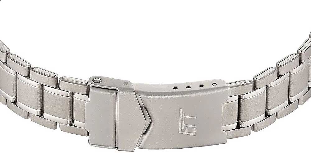 Damklocka i titan med armband, spänne och Eco Tech Time-logotyp