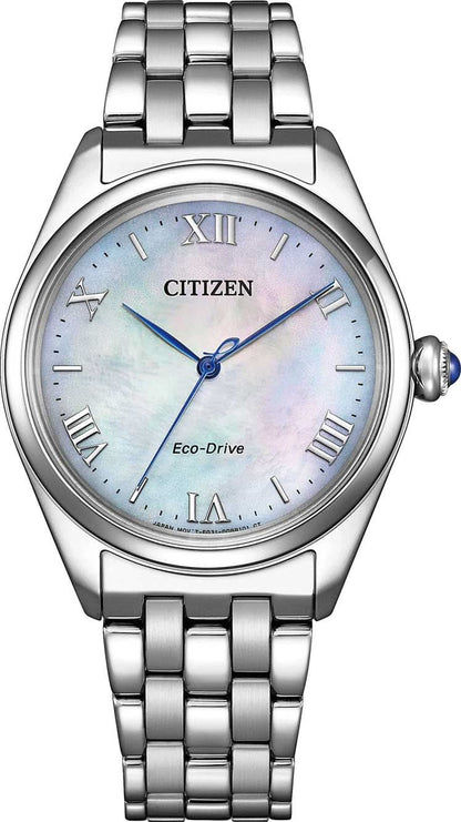 Citizen L Classic damklocka med silverfärgat armband i rostfritt stål och pärlemorurtavla