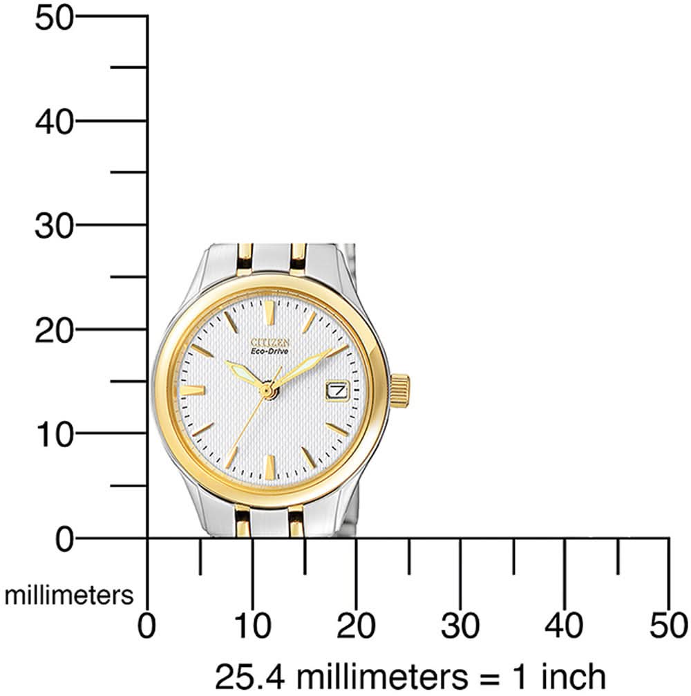 "Damklocka Citizen Eco-Drive, frontvy med 25,4 mm urtavla"