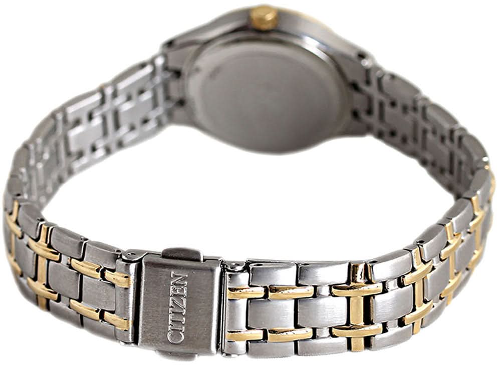 Citizen Eco-Drive damklocka med tvåfärgat metallarmband och spänne