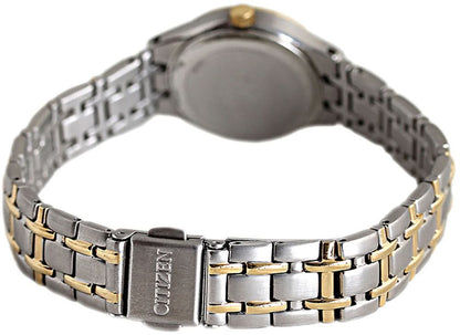 Citizen Eco-Drive damklocka med tvåfärgat metallarmband och spänne