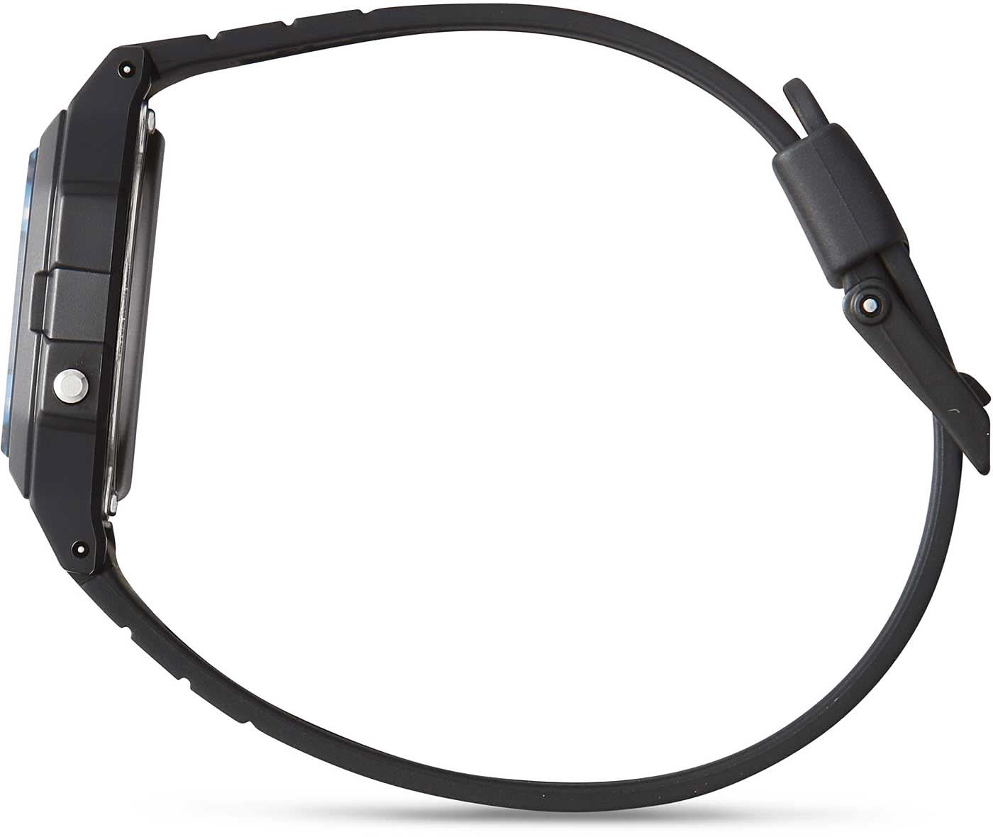 Casio klockarmband i sidovy, svart spänne och länkdelar
